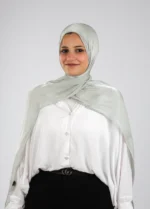 Organza Crinkle Satin Scarf - Image 11