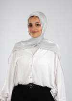 Organza Crinkle Satin Scarf - Image 20