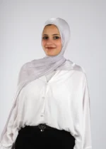 Organza Crinkle Satin Scarf - Image 10