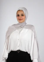 Organza Crinkle Satin Scarf - Image 9