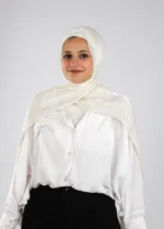 Organza Crinkle Satin Scarf - Image 7