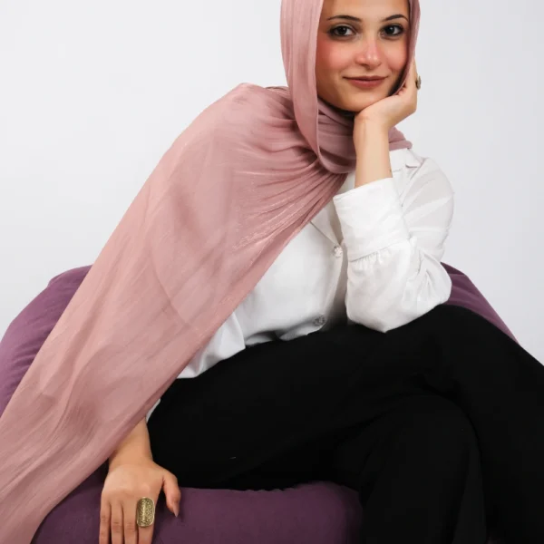 Organza Crinkle Satin Scarf